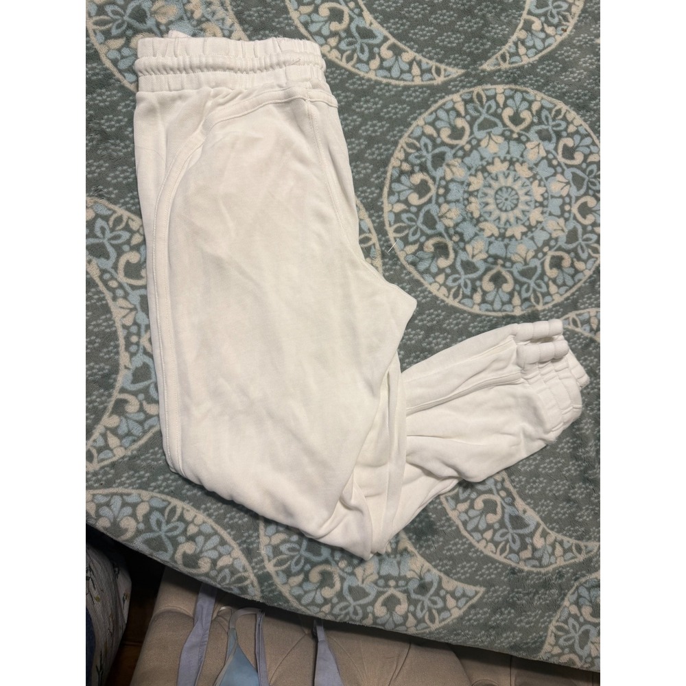 FP Movement Free People Bone White High Rise Joggers Sweatpants Women Size M